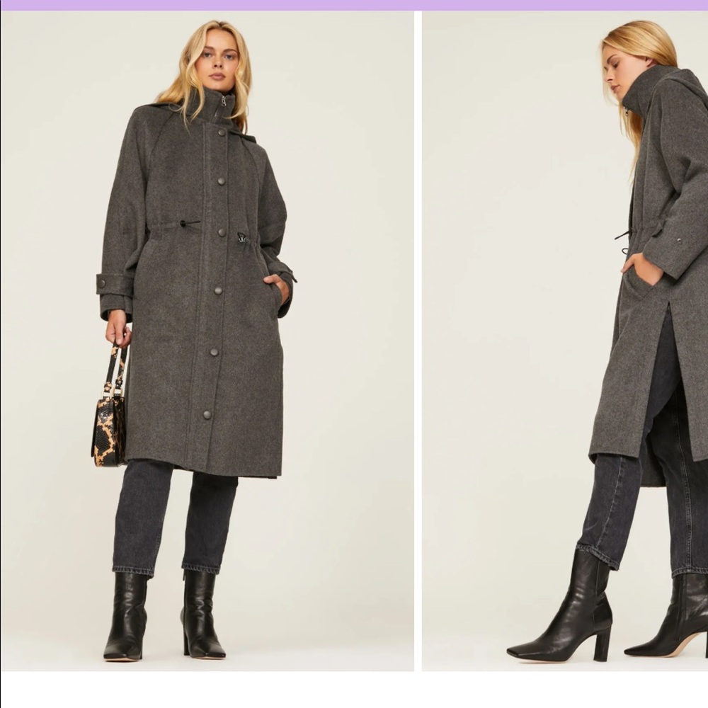 Jason Wu Grey Winter Trench-coat with Hood